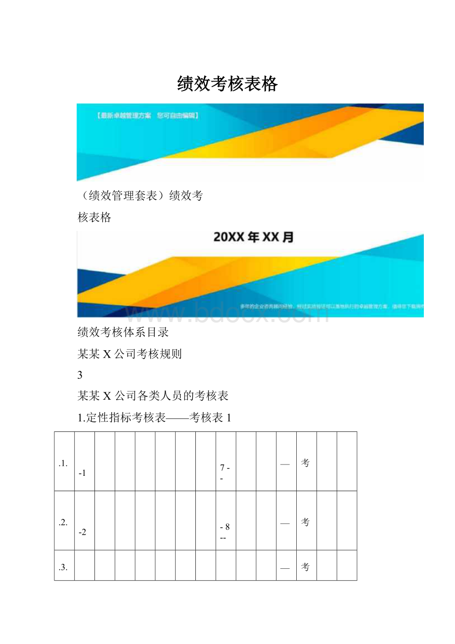 绩效考核表格.docx