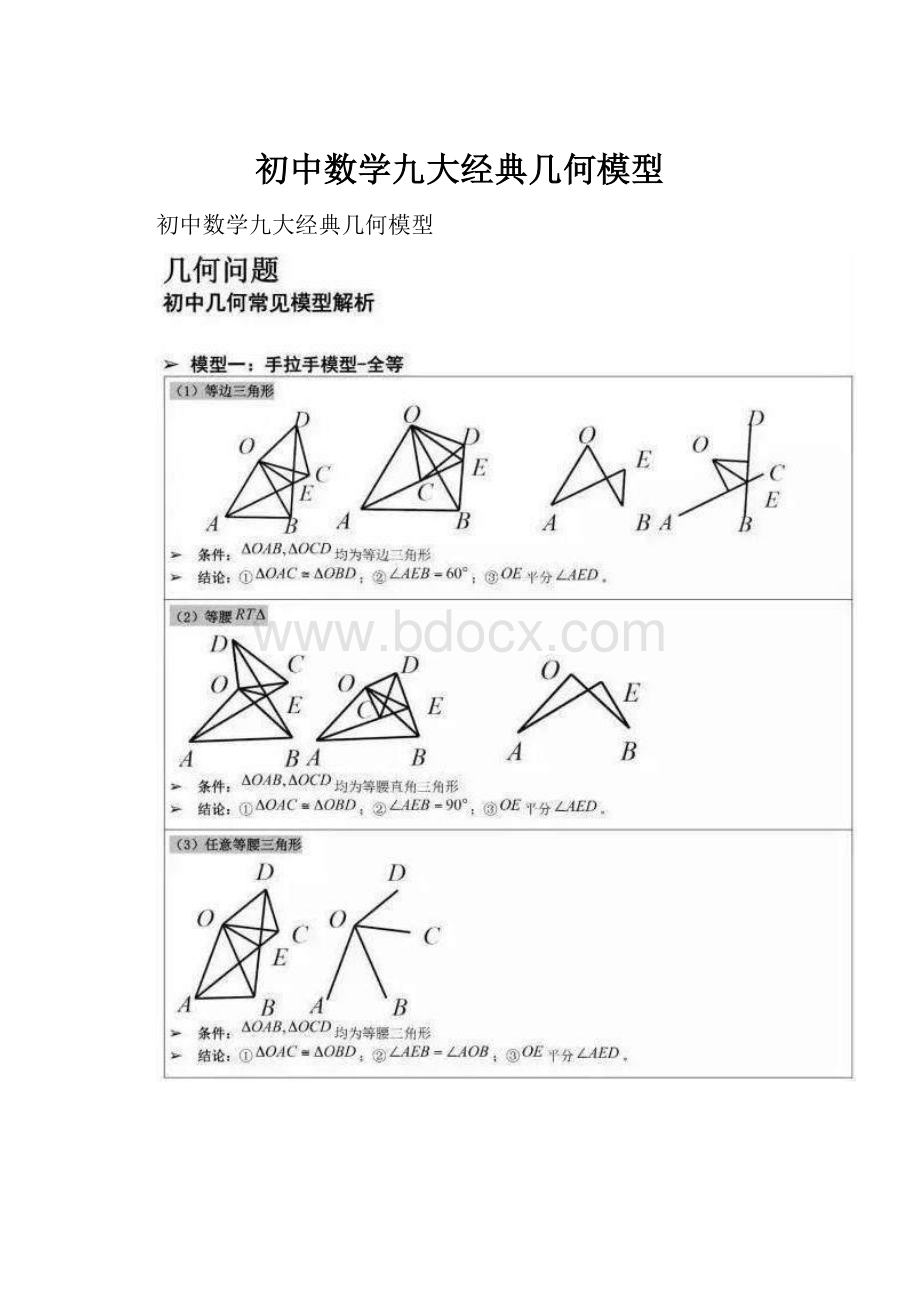 初中数学九大经典几何模型.docx_第1页