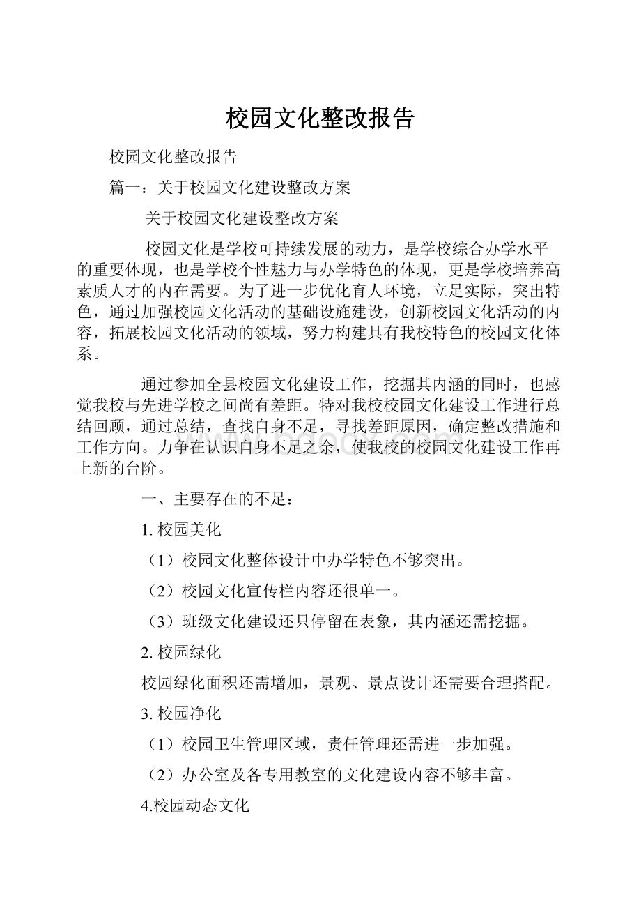 校园文化整改报告.docx