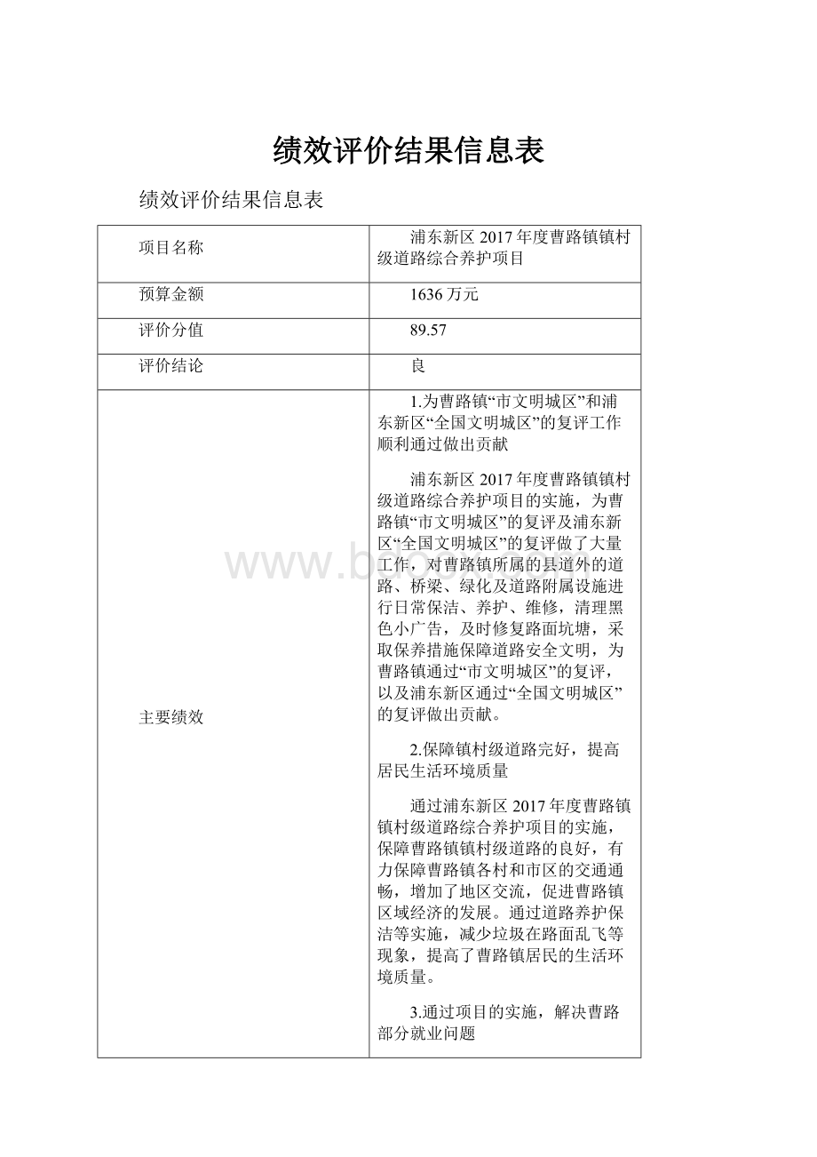 绩效评价结果信息表.docx_第1页