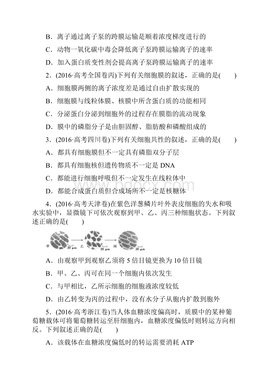 全国版高考生物大一轮复习 高考真题分类汇编.docx_第2页