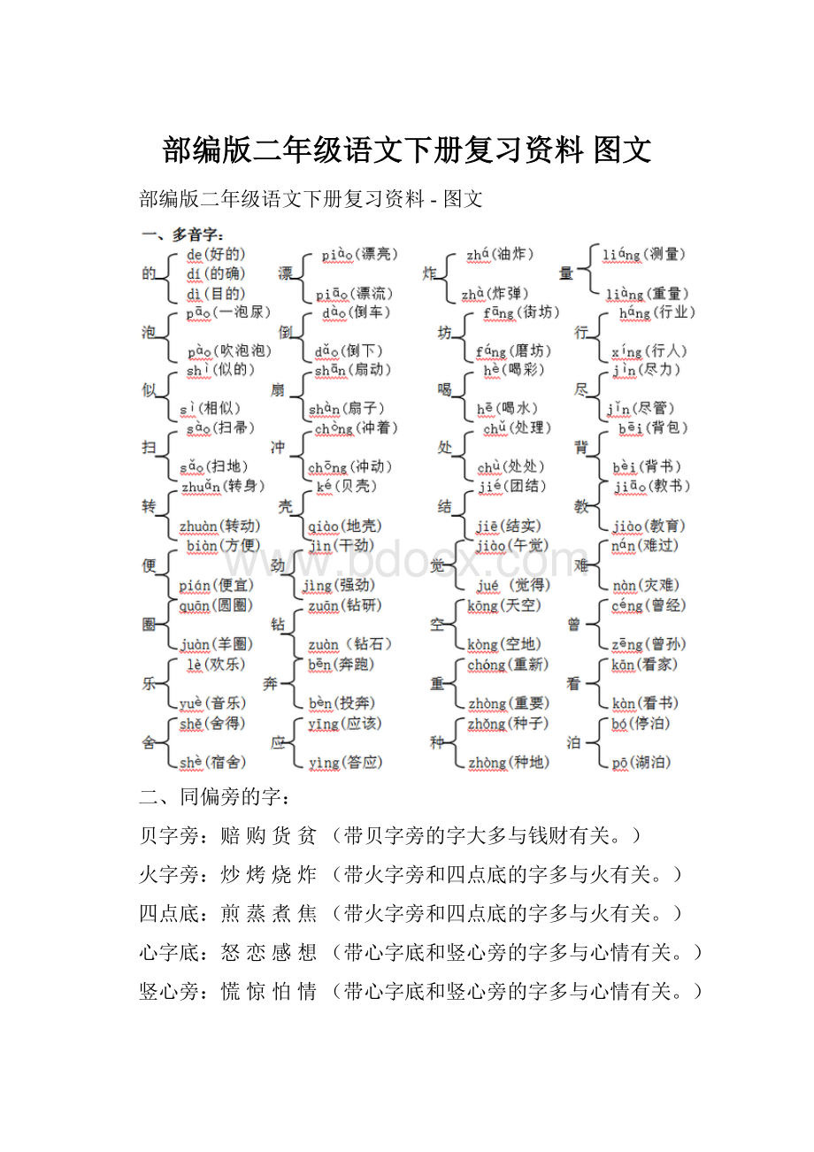 部编版二年级语文下册复习资料图文.docx