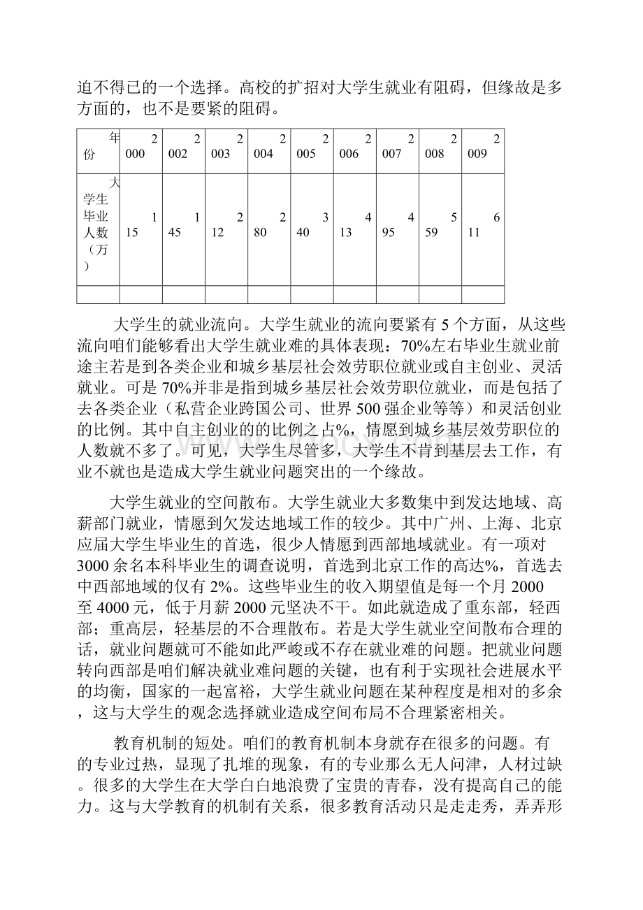 如何看待当前大学生的就要形势.docx_第2页