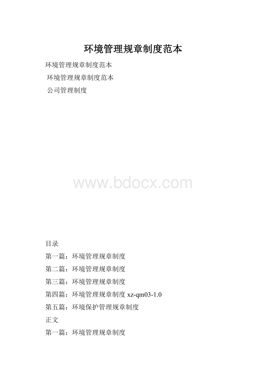 环境管理规章制度范本.docx_第1页