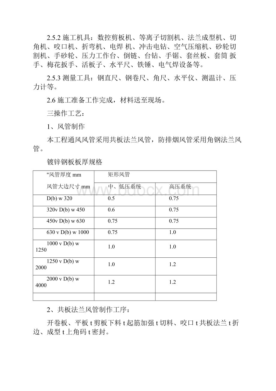 通风防排烟风管制作安装技术交底大全.docx_第2页