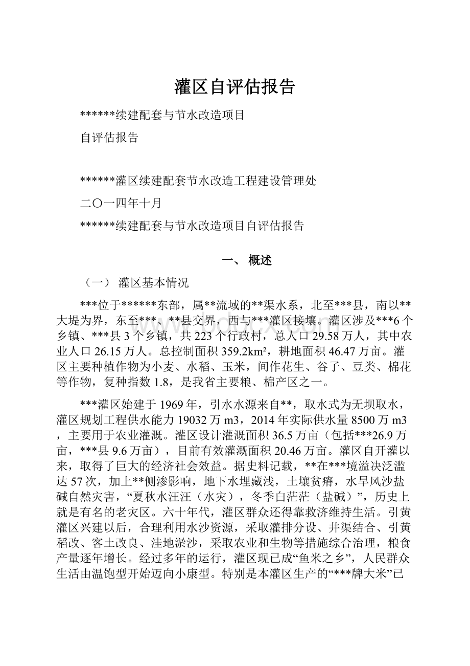 灌区自评估报告.docx_第1页