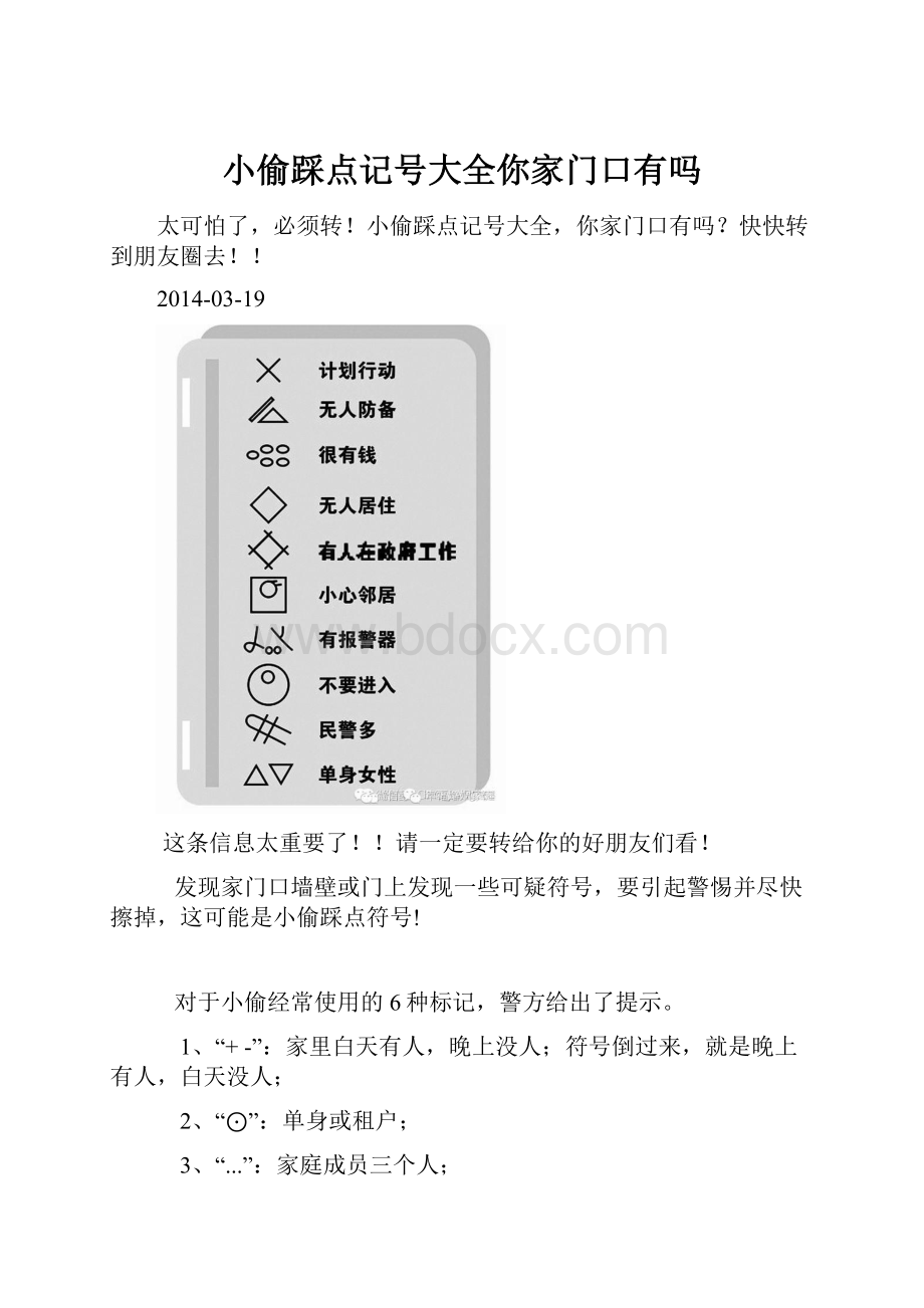 小偷踩点记号大全你家门口有吗.docx_第1页