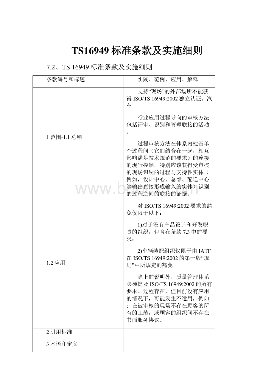 TS16949标准条款及实施细则.docx