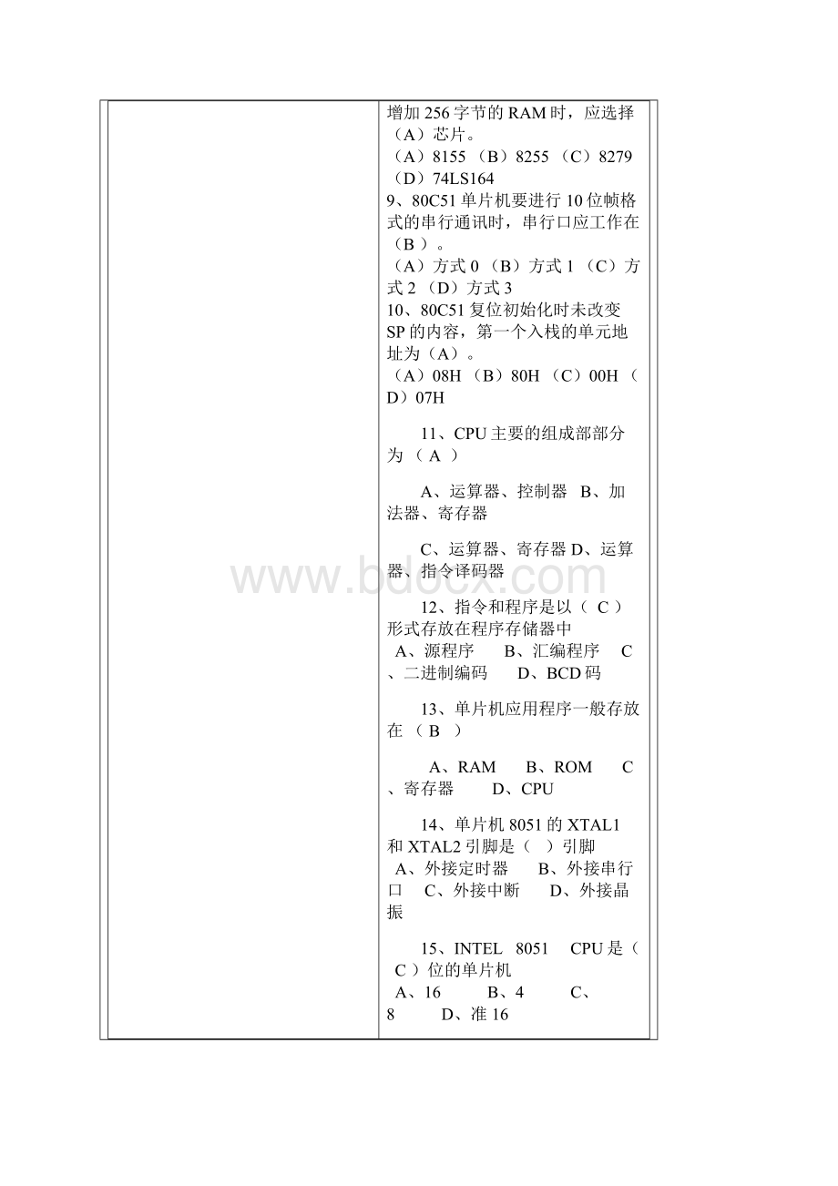 单片机原理及应用复习题及答案.docx_第2页