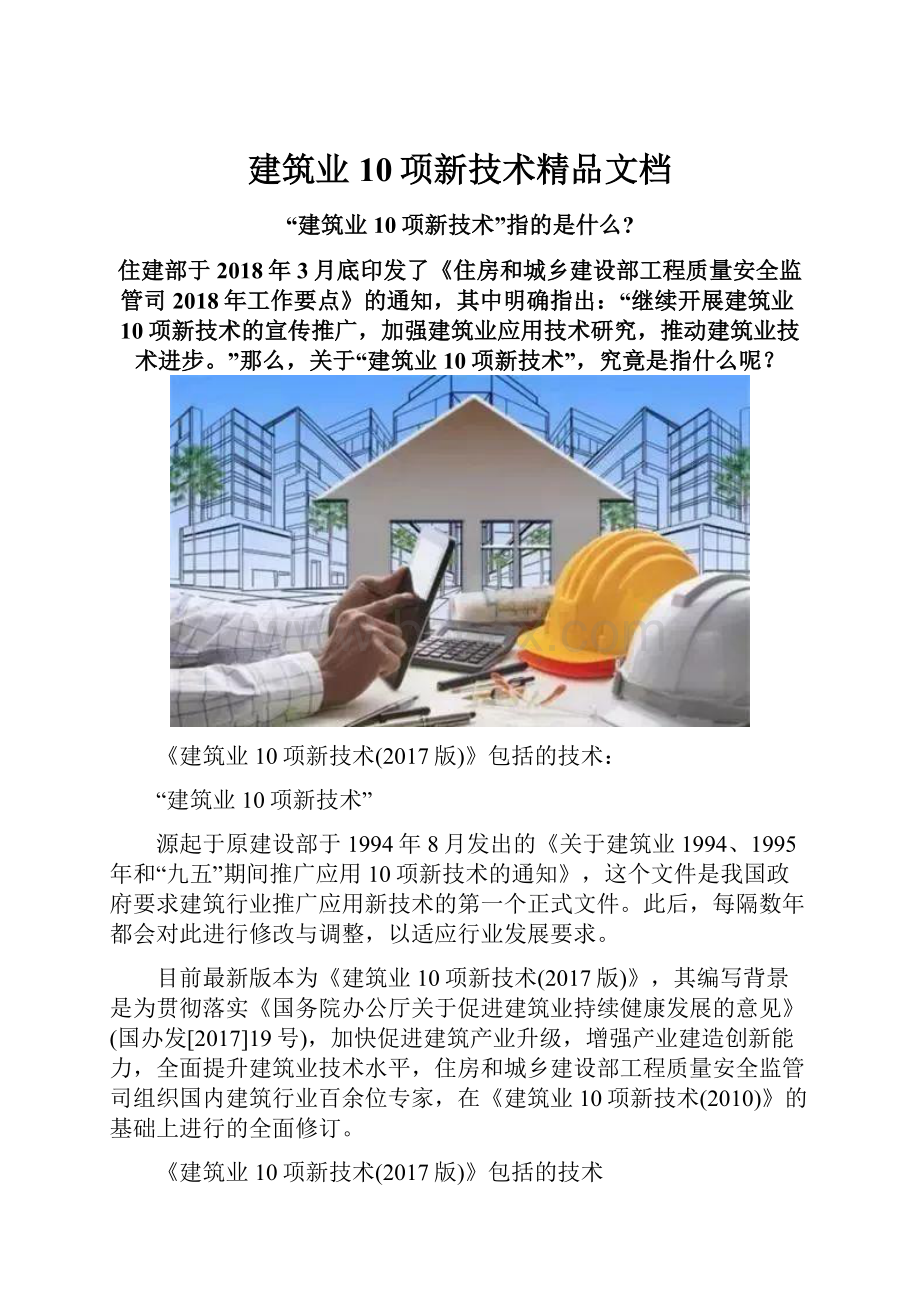 建筑业10项新技术精品文档.docx_第1页