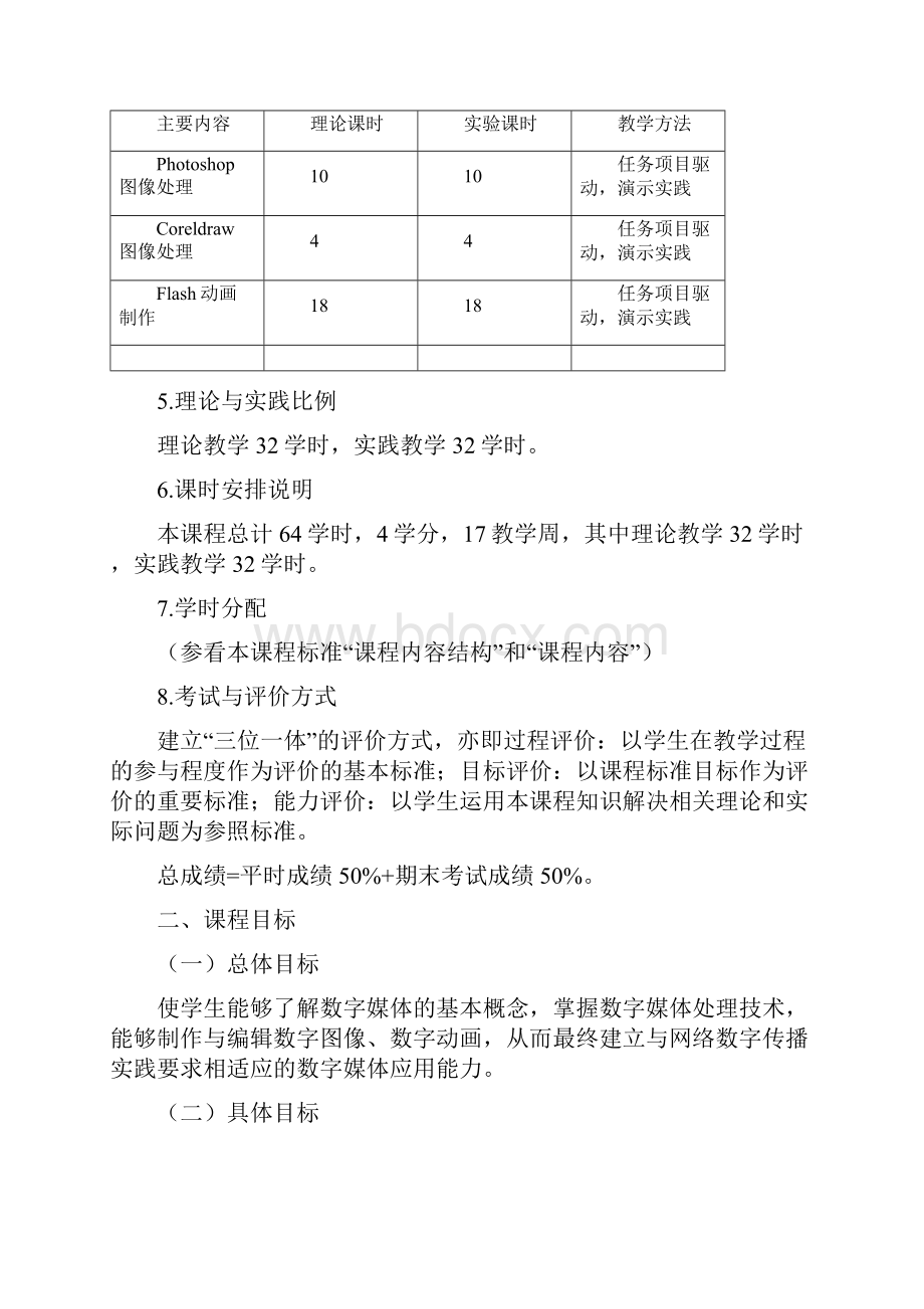 数字媒体技术上课程标准.docx_第3页