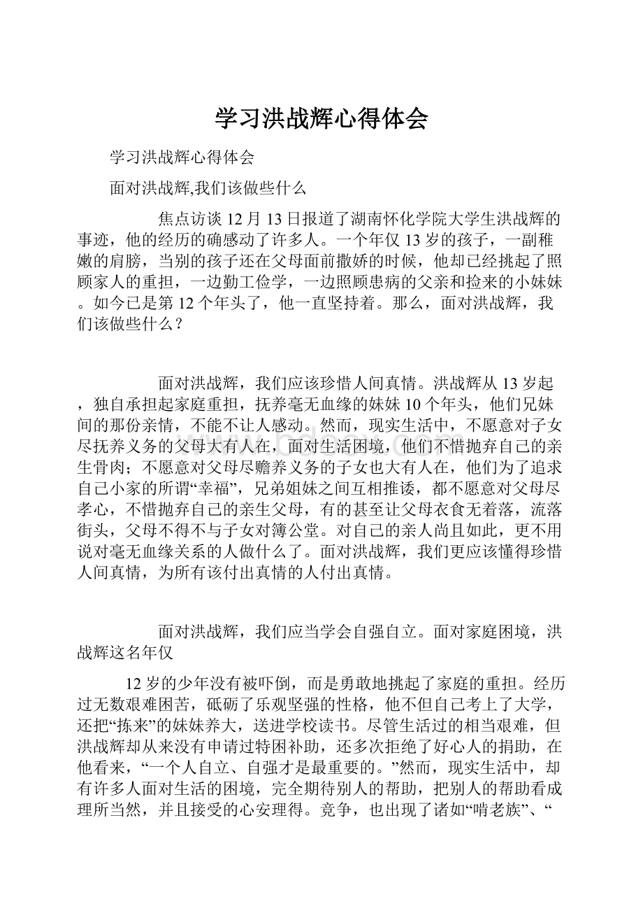 学习洪战辉心得体会.docx