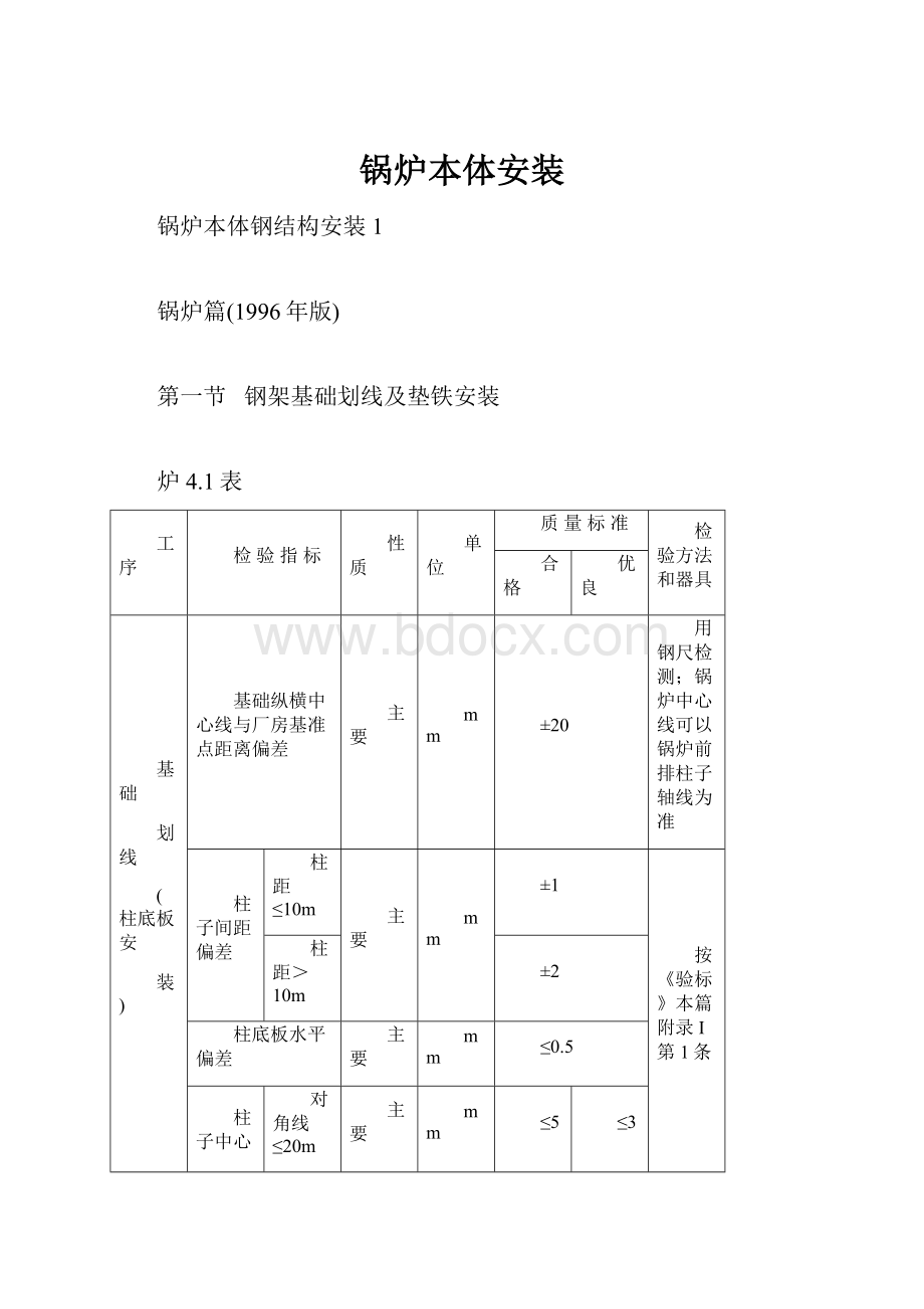 锅炉本体安装.docx