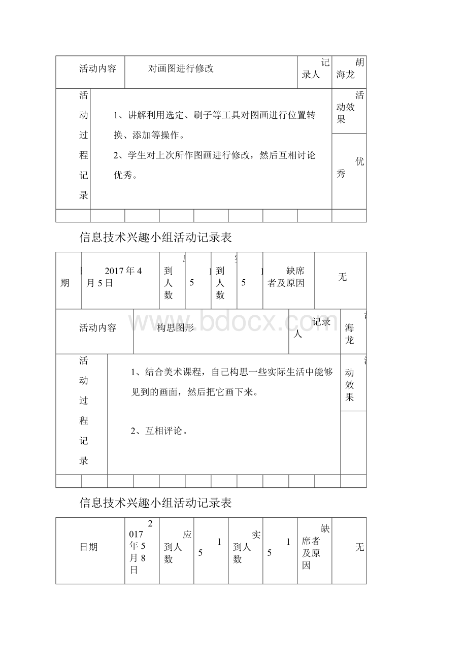 侯里小学小学信息技术兴趣小组活动记录.docx_第2页