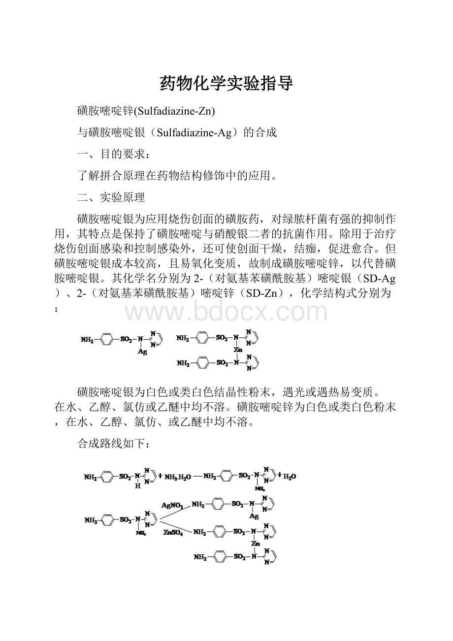 药物化学实验指导.docx