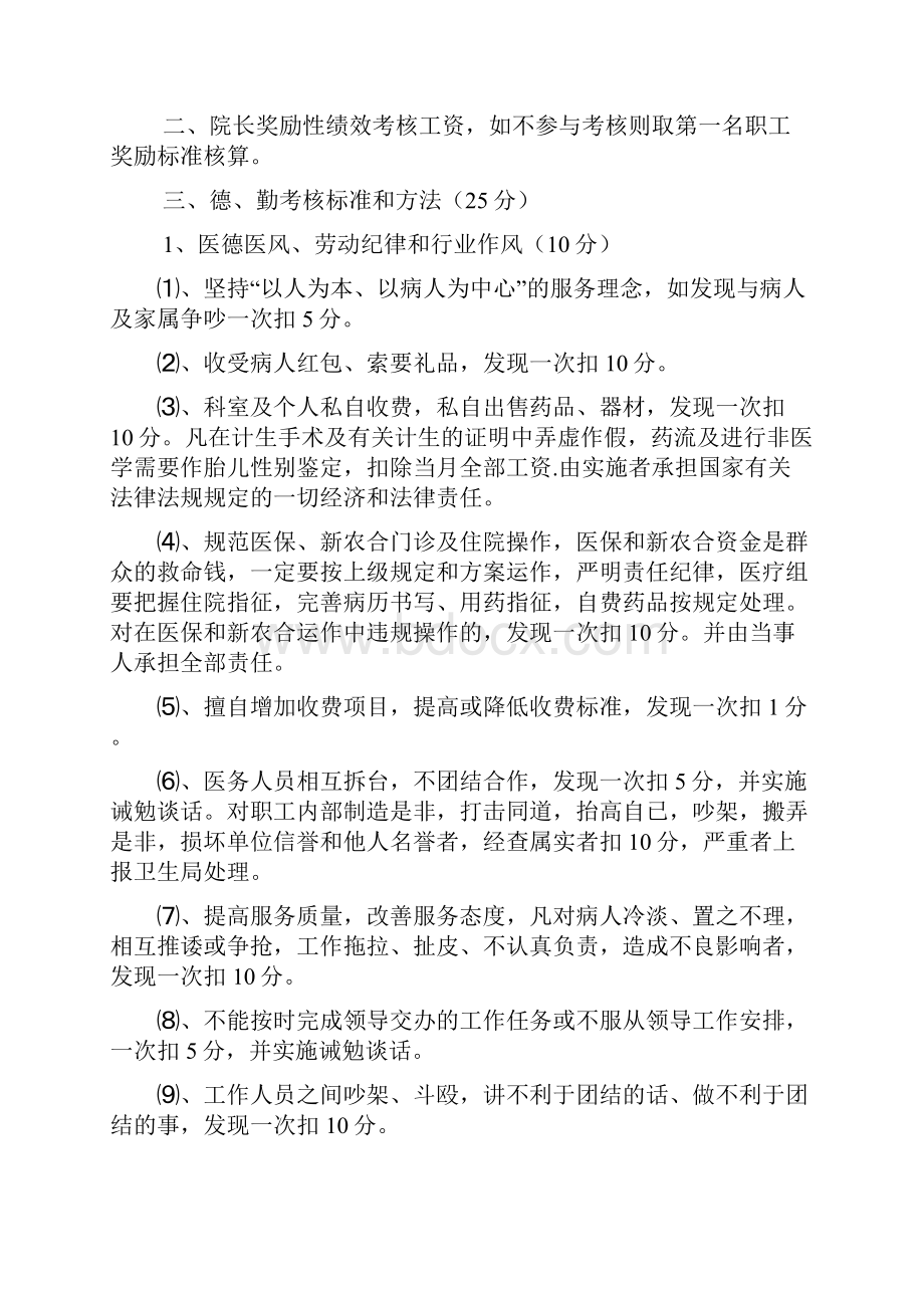 卫生院绩效考核方案.docx_第3页