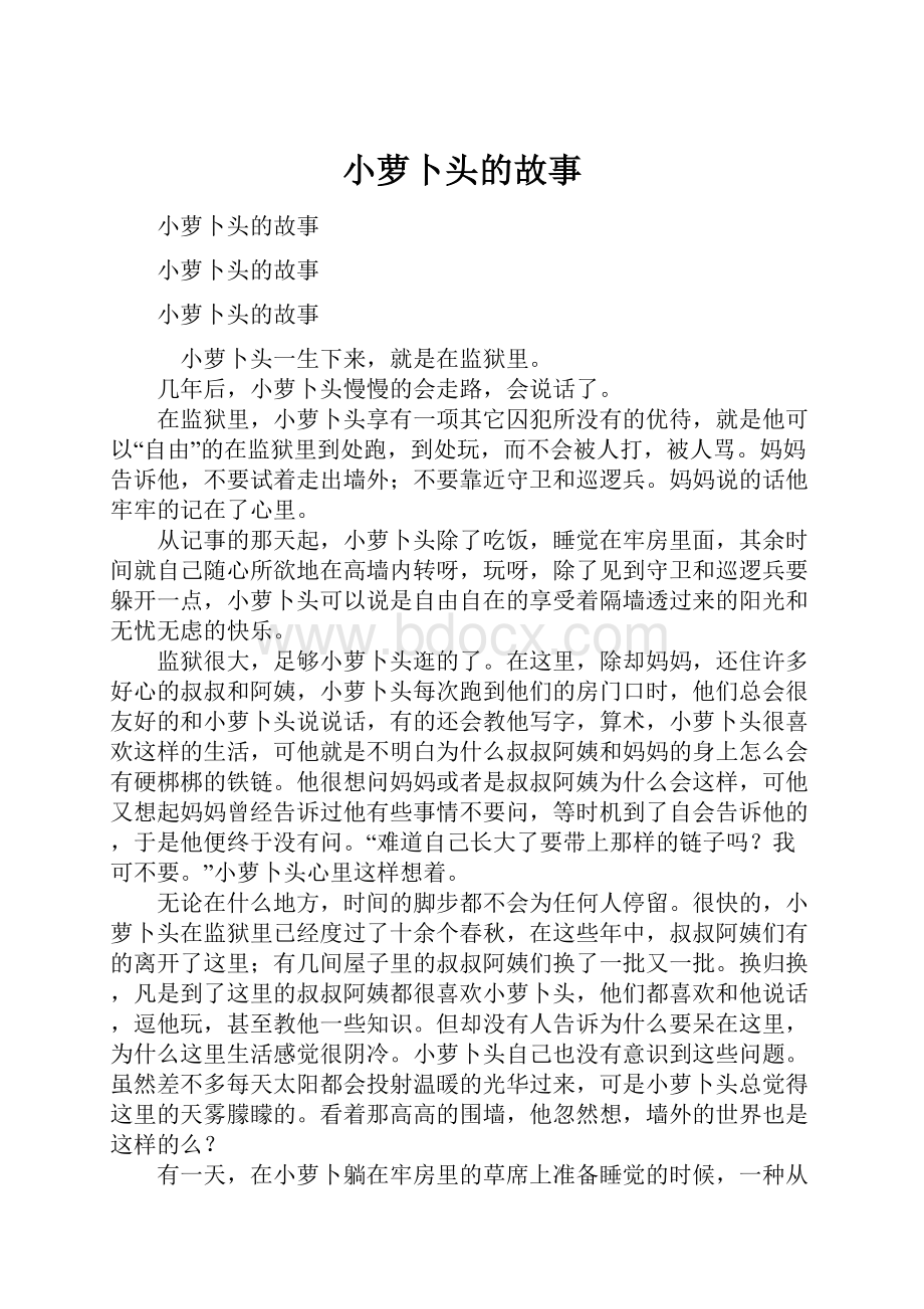 小萝卜头的故事.docx_第1页