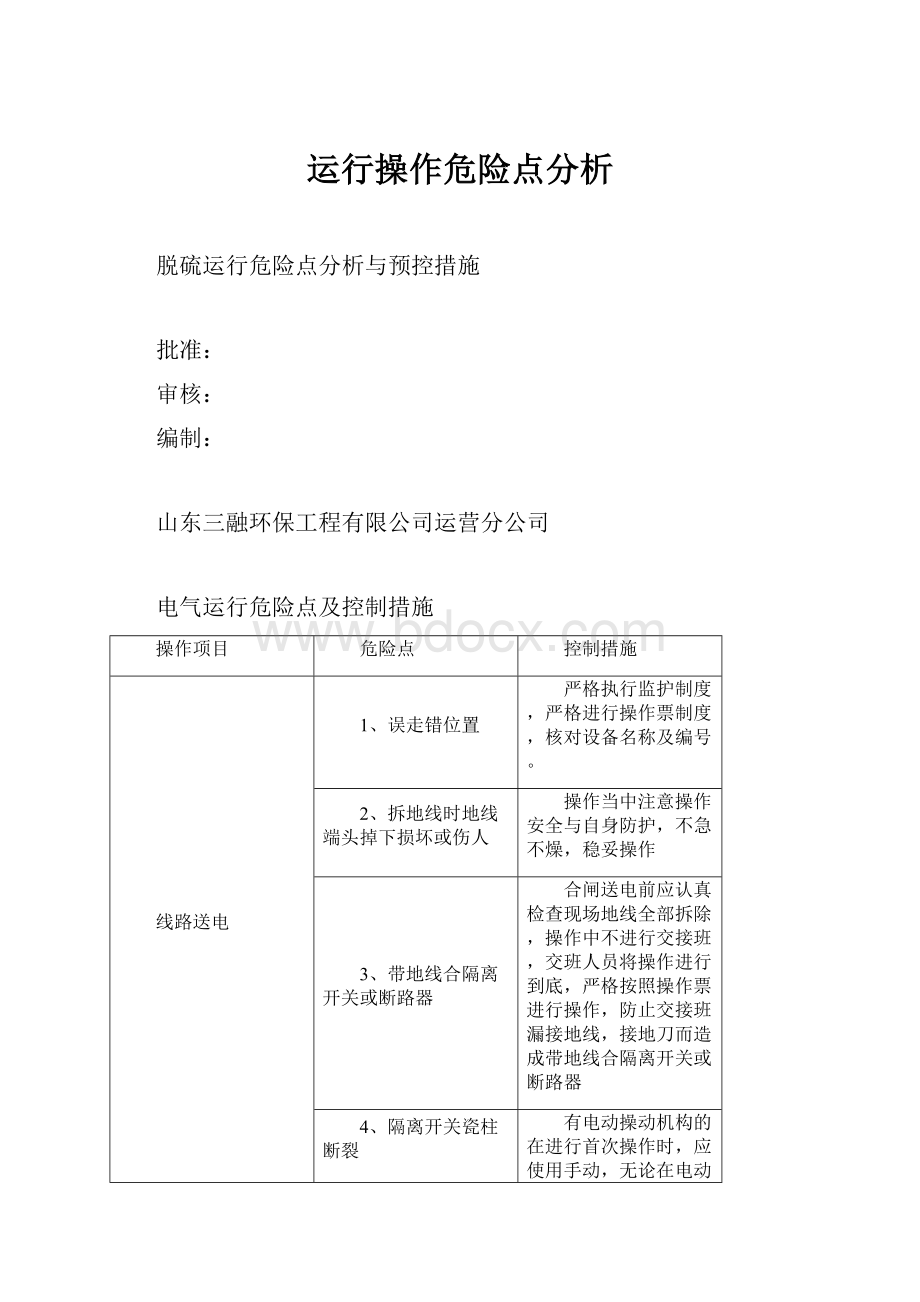 运行操作危险点分析.docx_第1页