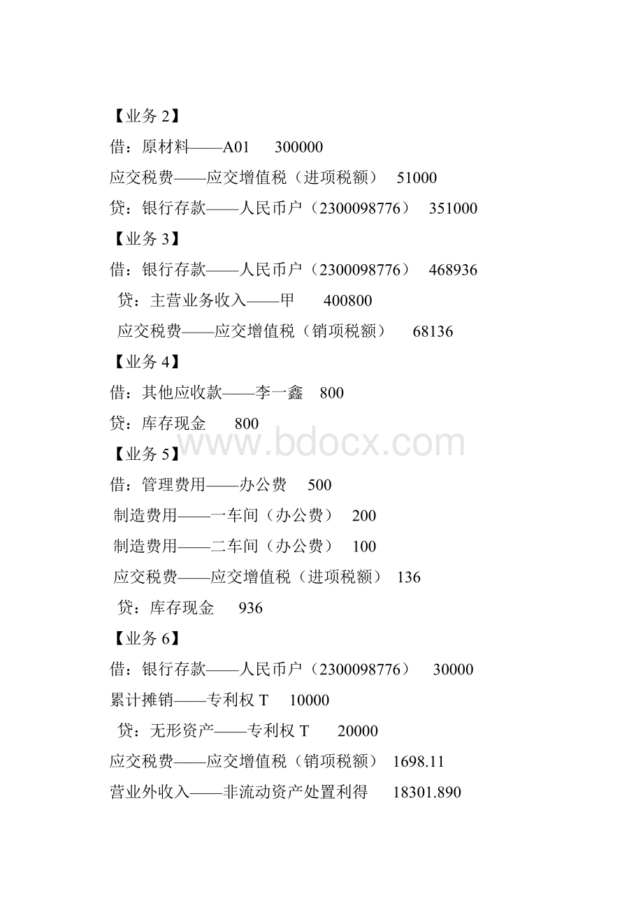 《会计综合模拟实验》手工账务处理第二版第1次印刷参考答案.docx_第2页