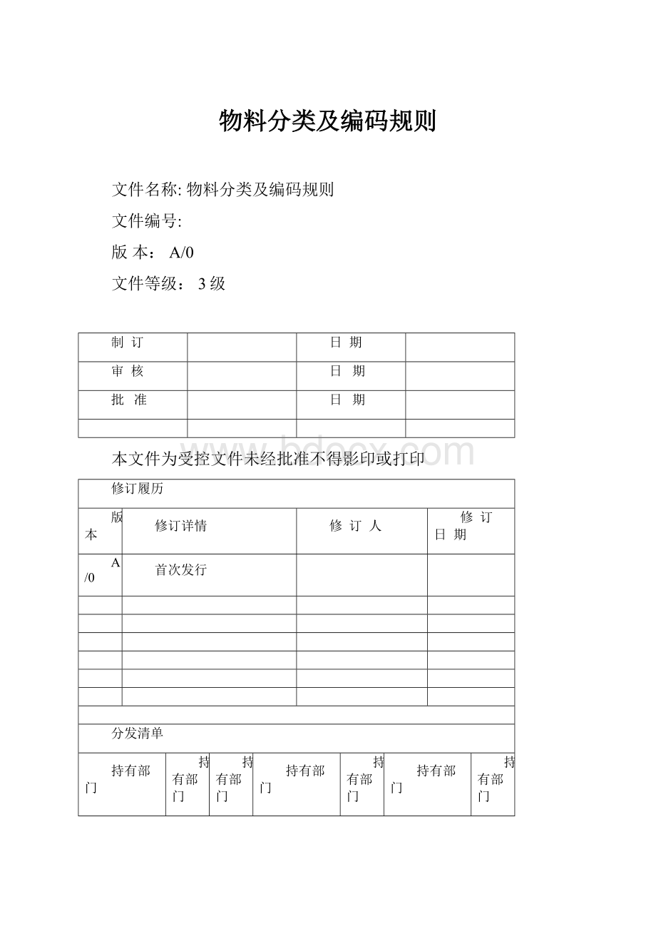 物料分类及编码规则.docx