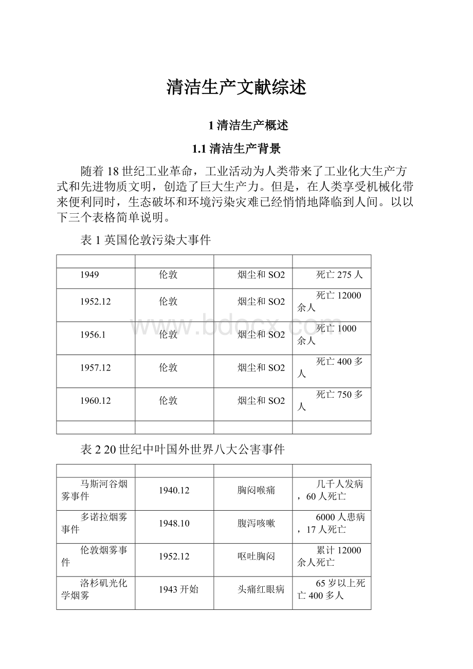 清洁生产文献综述.docx