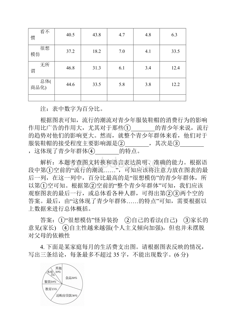 高三语文一轮总复习 语言文字运用 专题六 图表与文字转换题含详解.docx_第3页