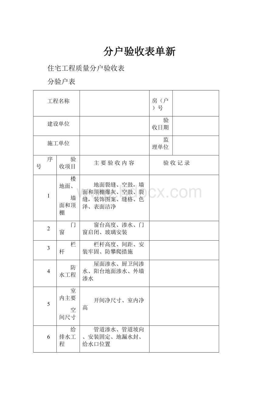 分户验收表单新.docx_第1页