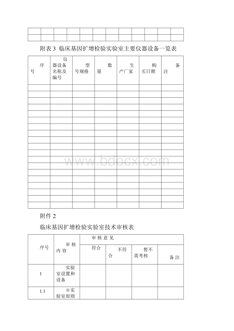 各级医疗机构医院临床基因扩增检验实验室技术审核申请书含人员设备技术审核评价表.docx_第3页