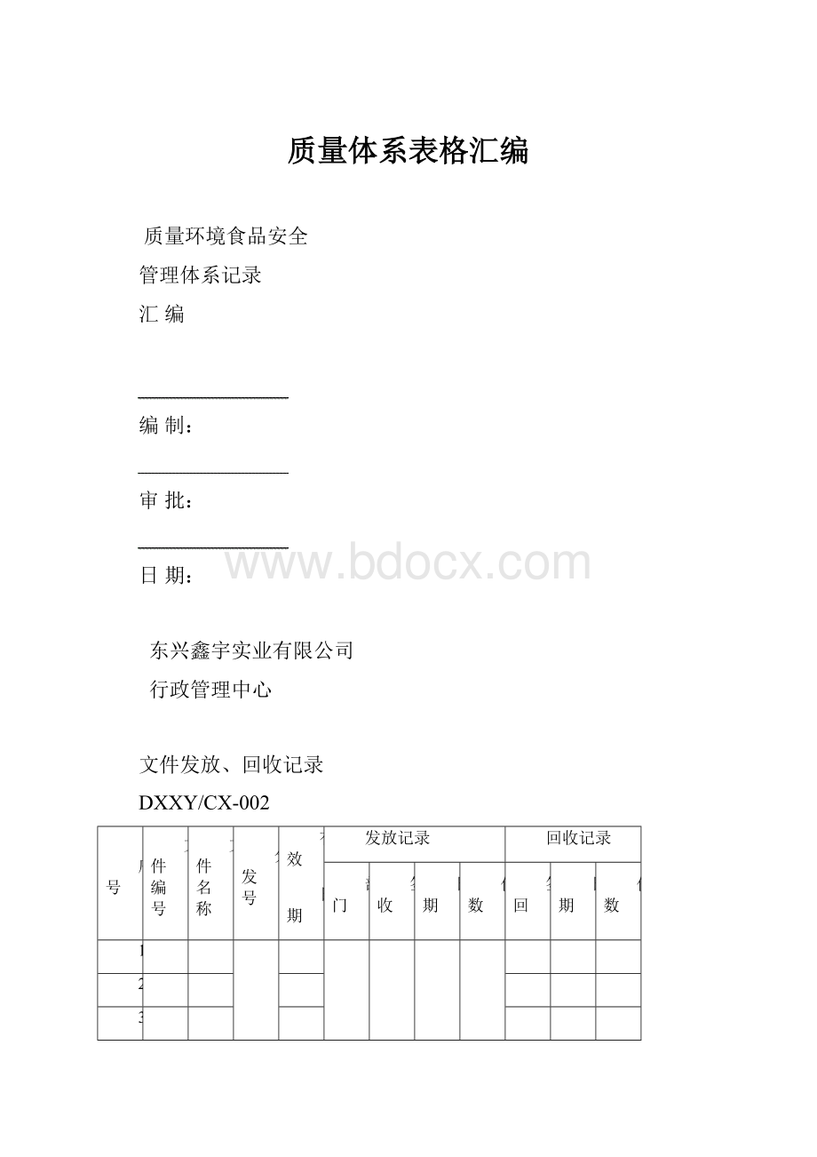 质量体系表格汇编.docx_第1页