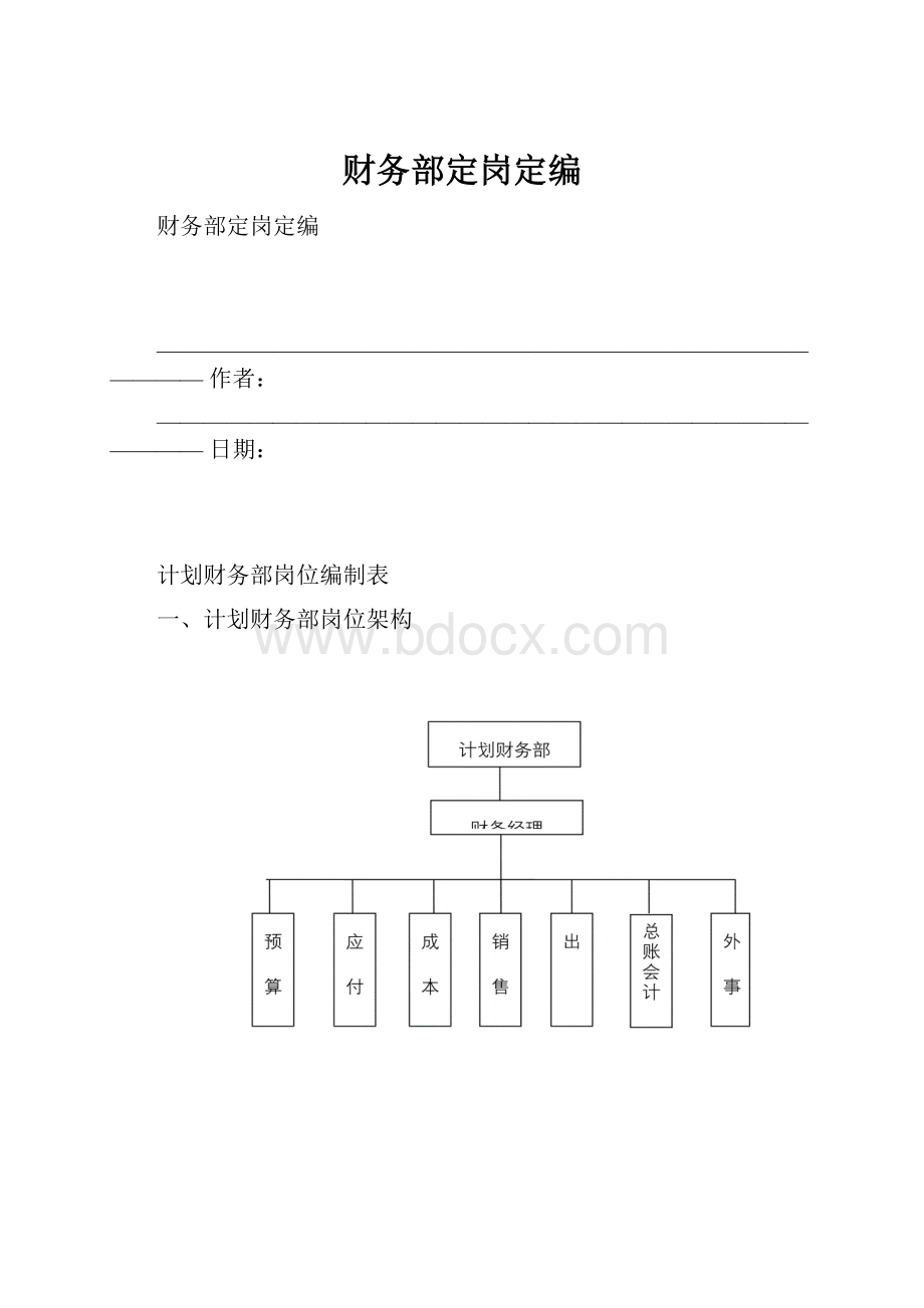 财务部定岗定编.docx