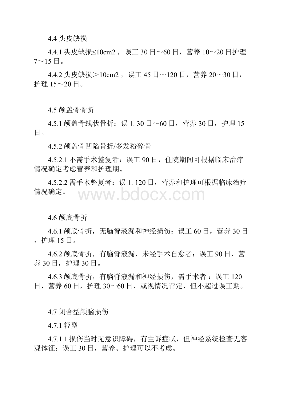 人身损害受伤人员误工期营养期护理期评定准则 1范围 本标准规定.docx_第3页