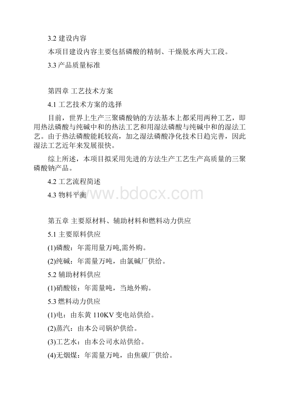 年产能力达5000吨三聚磷酸钠工程可行性报告.docx_第3页