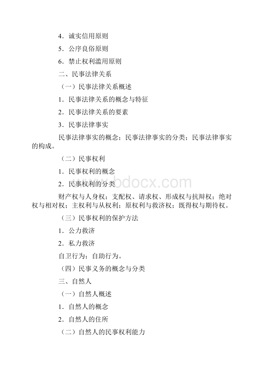 河南政法干警民法学考试大纲.docx_第3页