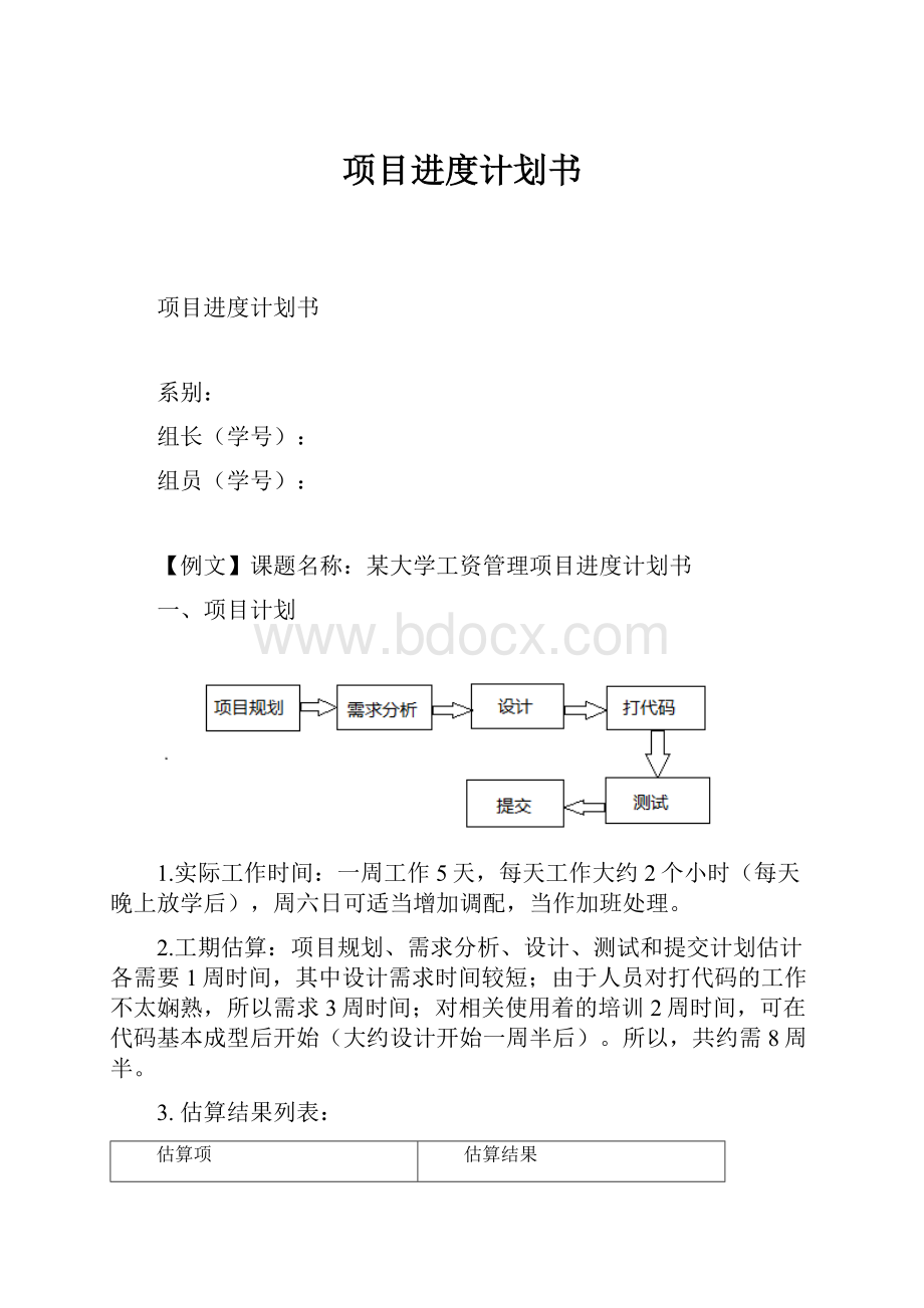 项目进度计划书.docx_第1页