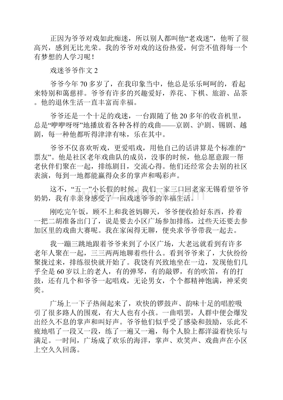 戏迷爷爷作文12篇.docx_第2页