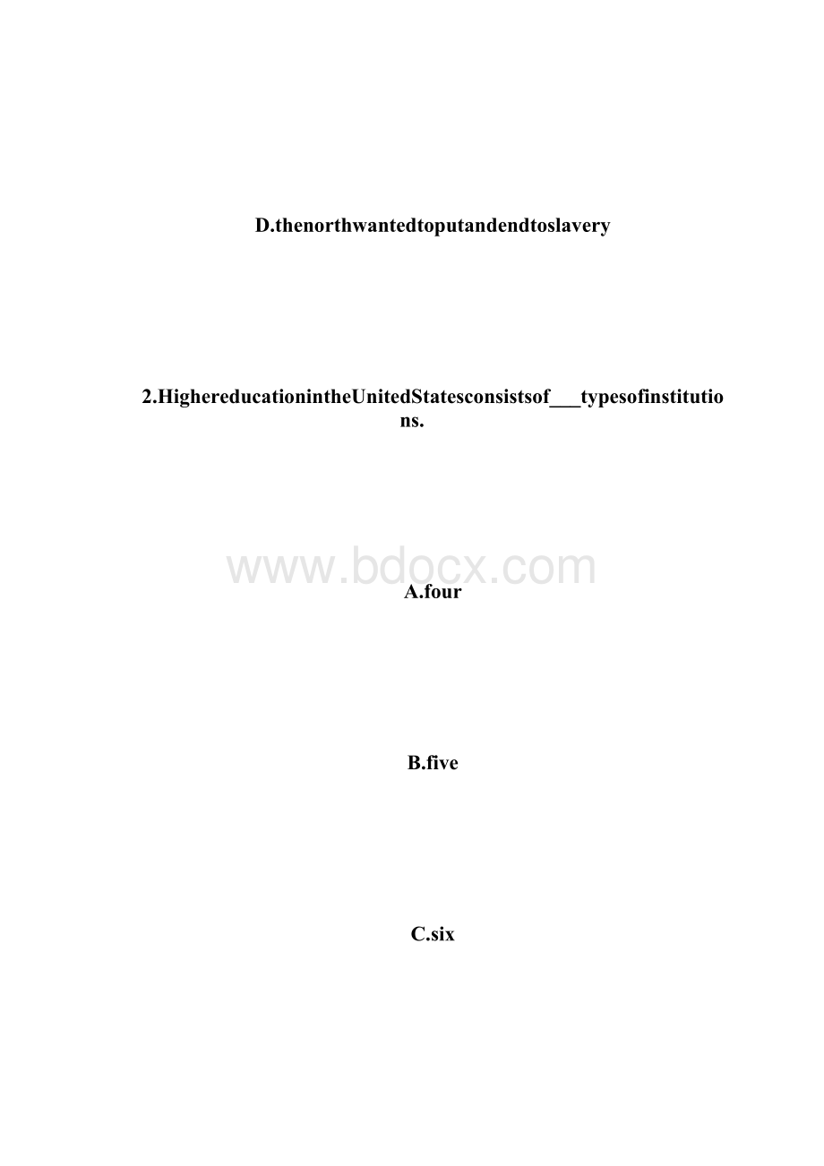 20XX年自考英语国家概况模考试题自学考试doc.docx_第2页