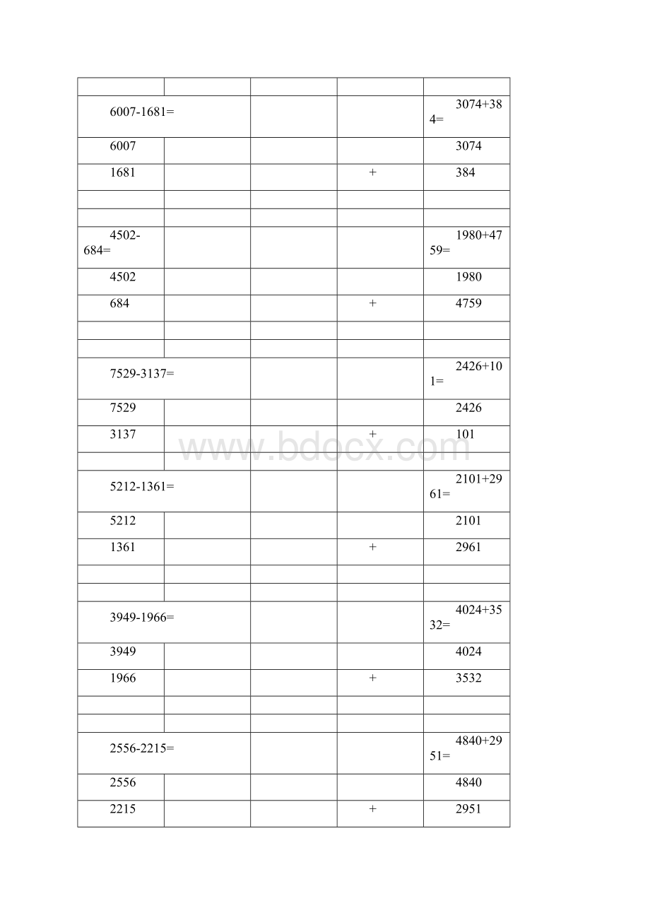 小学三年级加减法竖式计算天天练 5.docx_第3页