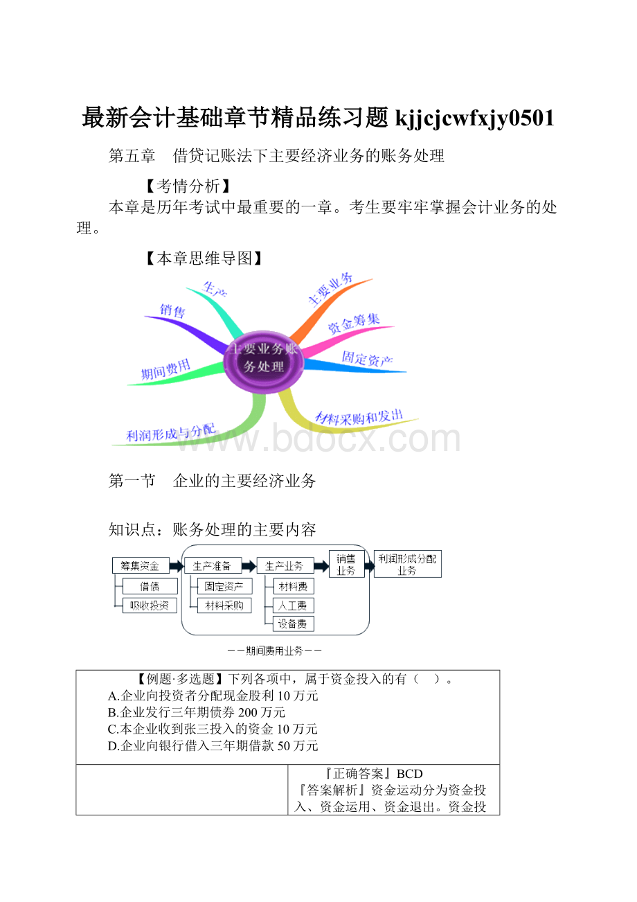 最新会计基础章节精品练习题kjjcjcwfxjy0501.docx