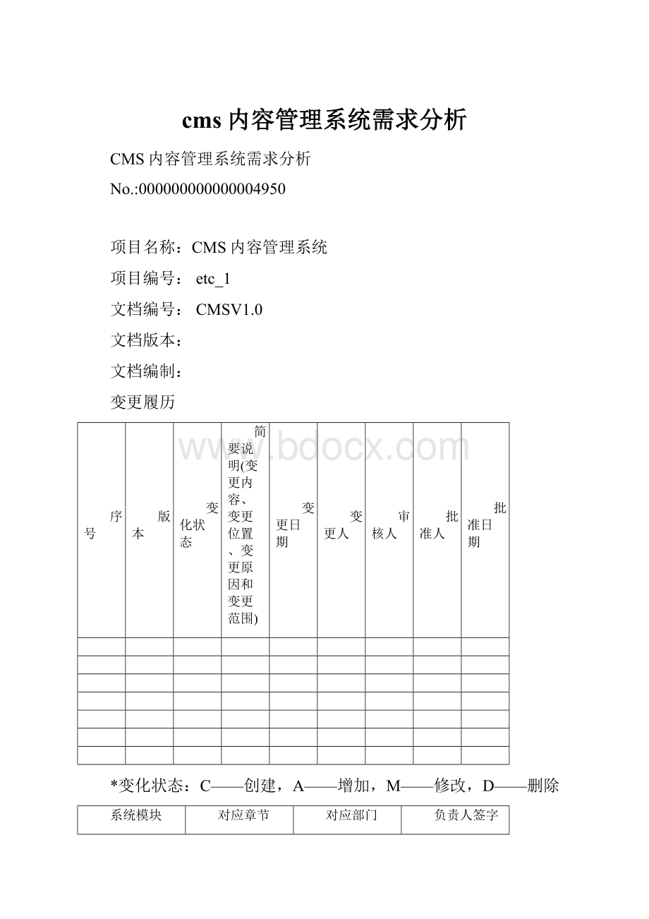 cms内容管理系统需求分析.docx