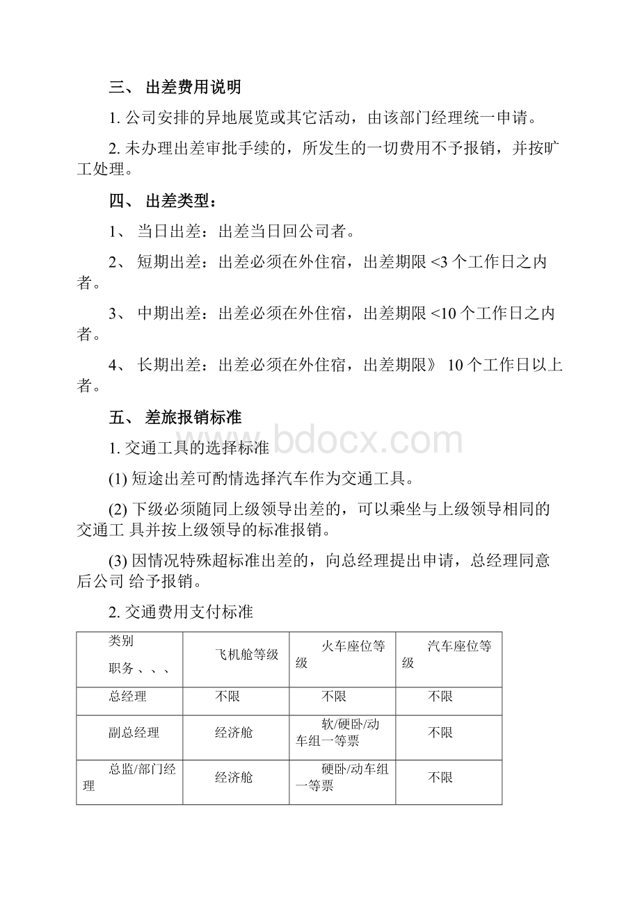 出差管理制度及完整附表.docx_第2页