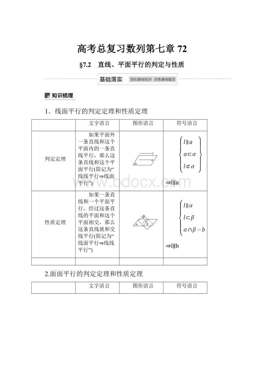 高考总复习数列第七章 72.docx_第1页