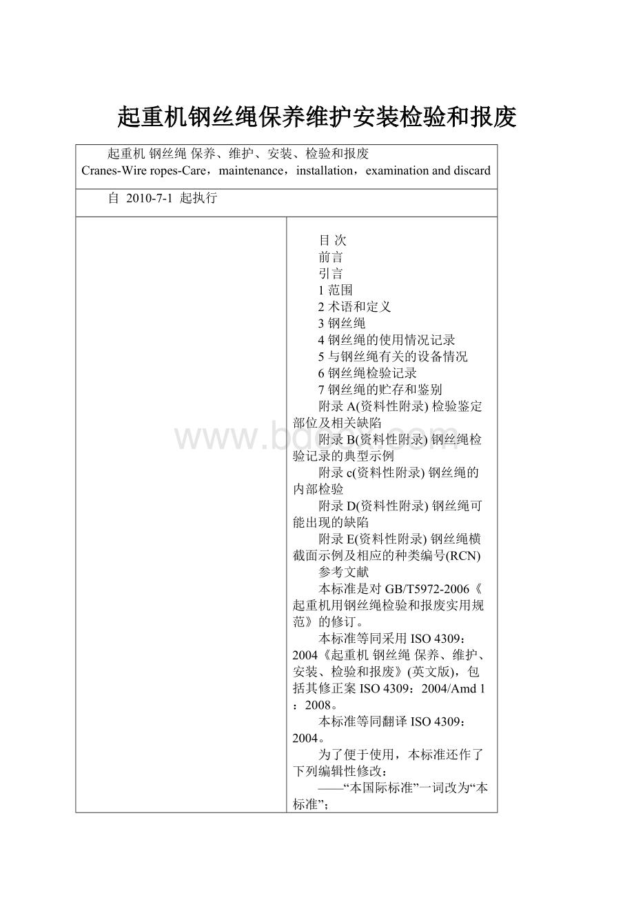 起重机钢丝绳保养维护安装检验和报废.docx_第1页