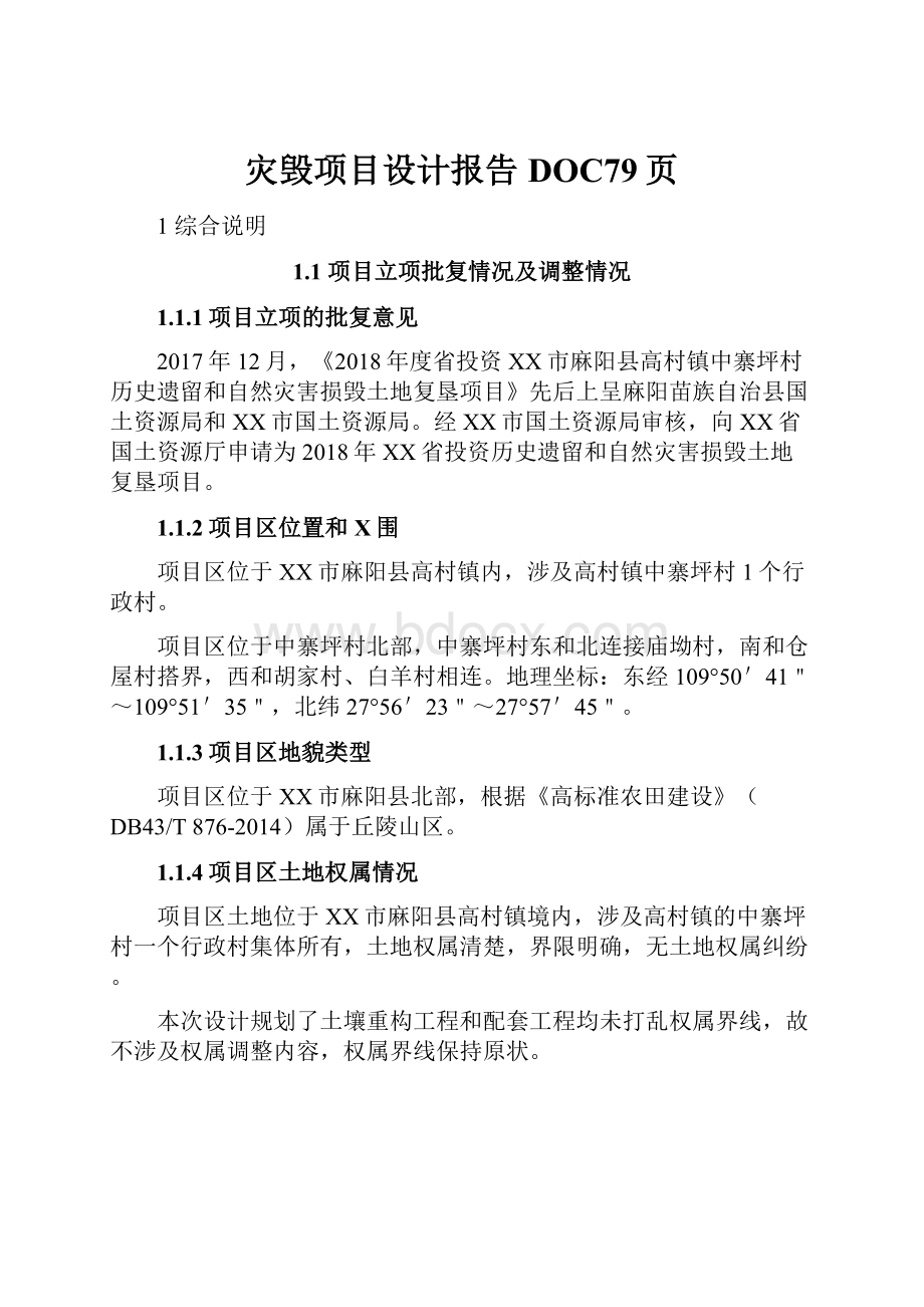 灾毁项目设计报告DOC79页.docx_第1页