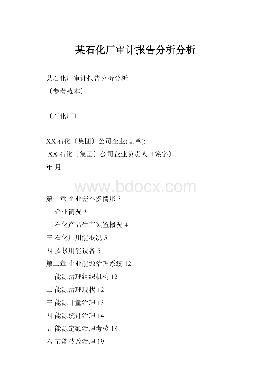 某石化厂审计报告分析分析.docx_第1页