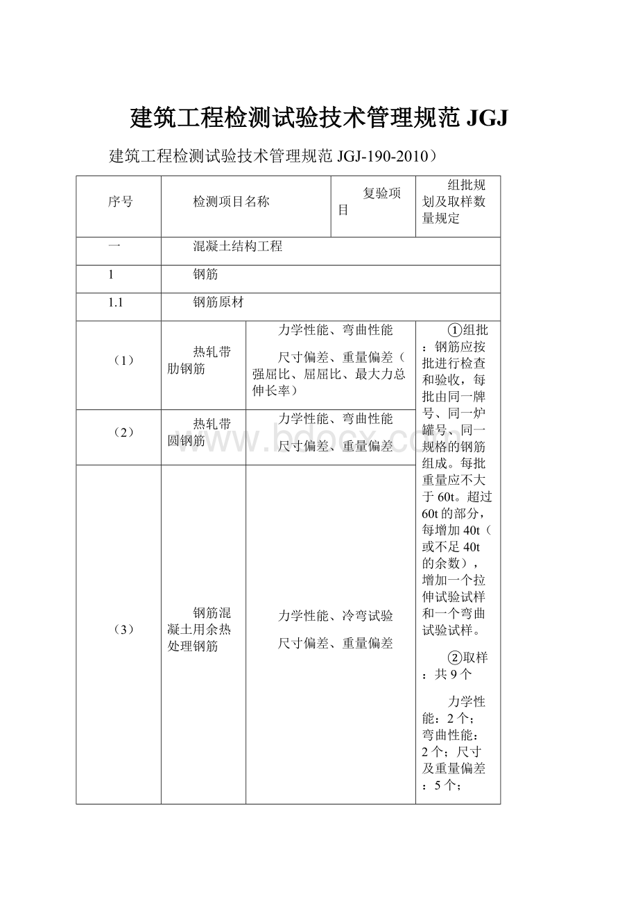 建筑工程检测试验技术管理规范JGJ.docx_第1页