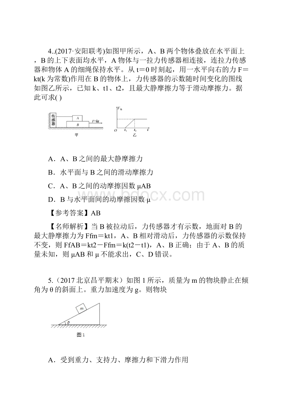 高考物理二轮复习 100考点千题精练 第二章 相互作用 专题21 力学中的三种力.docx_第3页