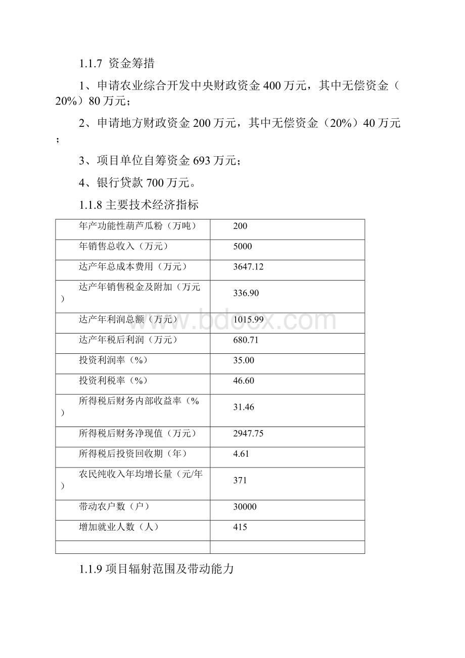 葫芦瓜粉项目可行性研究报告.docx_第3页