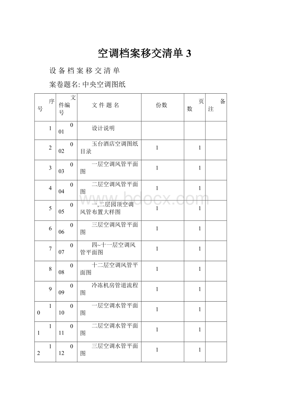 空调档案移交清单3.docx