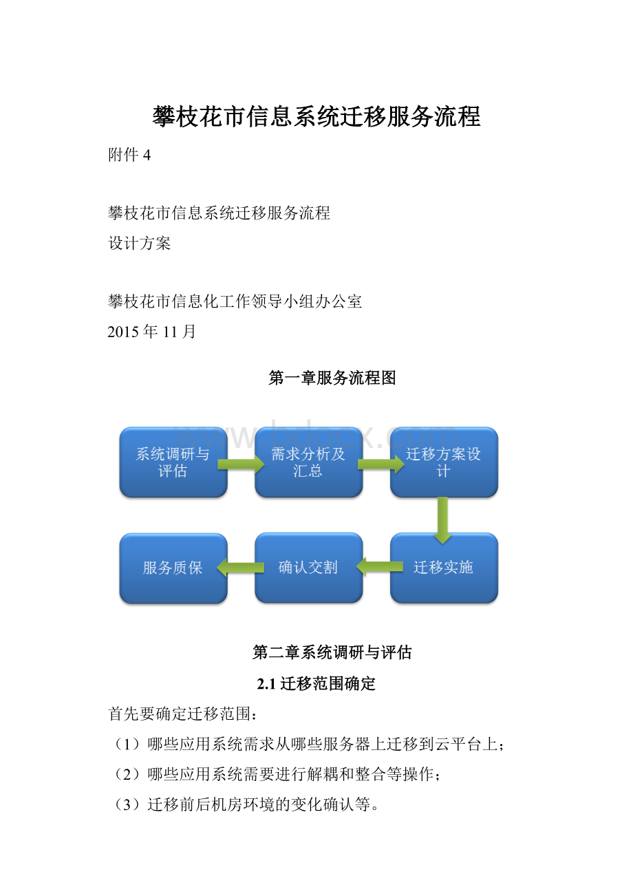 攀枝花市信息系统迁移服务流程.docx_第1页