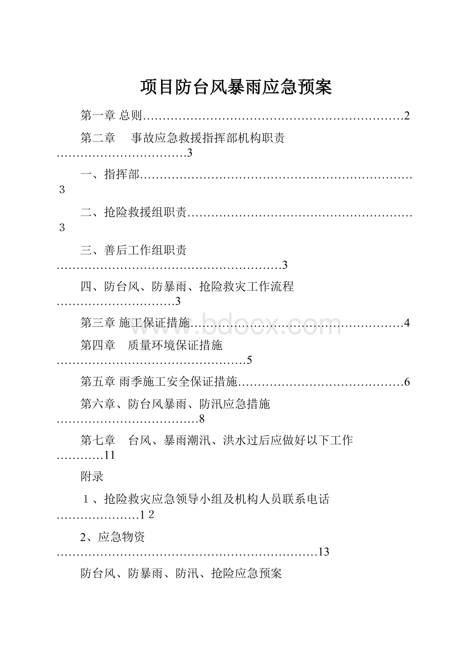 项目防台风暴雨应急预案.docx